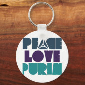 De Liefde Purim van de vrede Sleutelhanger (Voorkant)