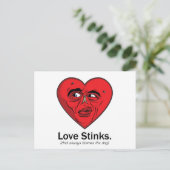 De liefde stinkt briefkaart (Staand voorkant)