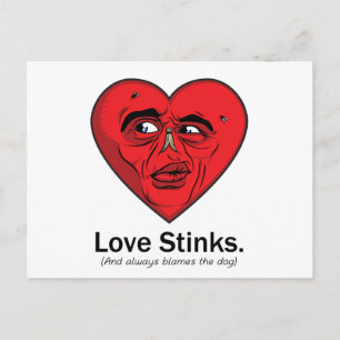 De liefde stinkt briefkaart