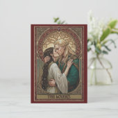 De Liefde Tarot Kunst Plat Bedankkaart (Staand voorkant)