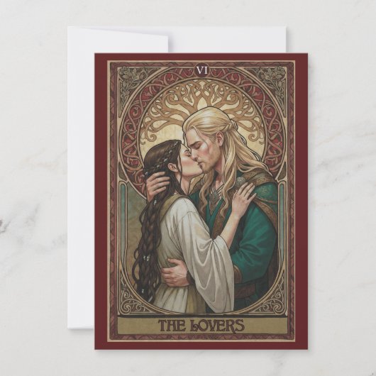 De Liefde Tarot Kunst Plat Bedankkaart (Voorkant)