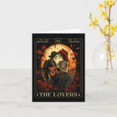 De Liefde Tarotkaart Skelet Valentijnsdag Gotische Kaart (Gele Bloem)