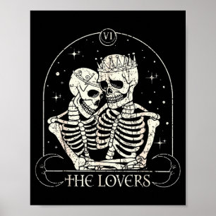 De Liefde Tarotkaart Skelet Valentijnsdag Hal Poster
