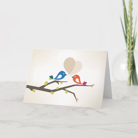 De liefde tjirpt groet feestdagen kaart (Voorkant)