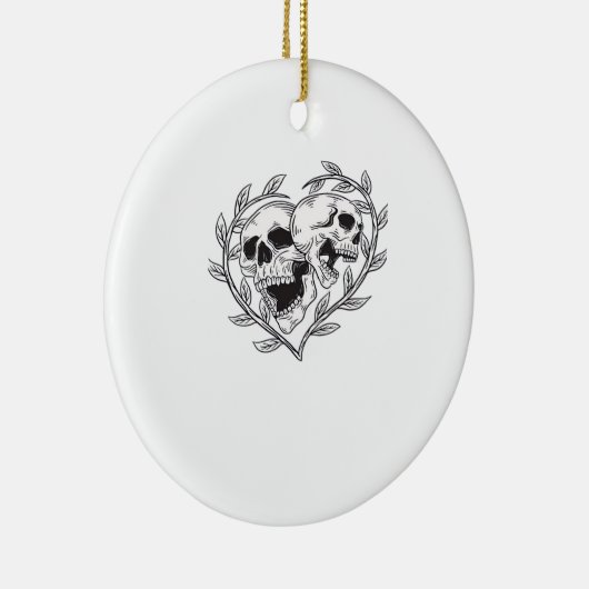 De liefde tot de dood doet ons keramisch ornament (Rechts)