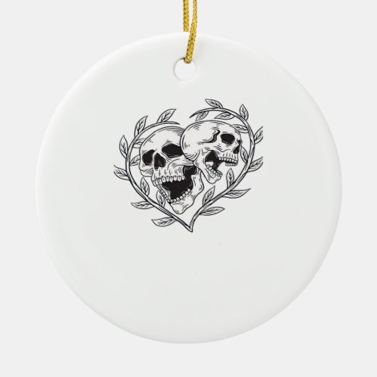 De liefde tot de dood doet ons keramisch ornament (Voorkant)