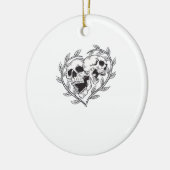 De liefde tot de dood doet ons keramisch ornament (Links)