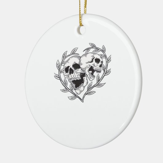 De liefde tot de dood doet ons keramisch ornament (Links)