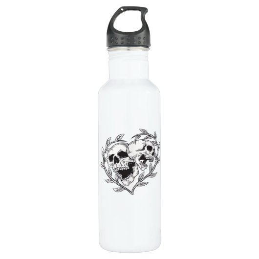 De liefde tot de dood doet ons waterfles  (Voorkant)