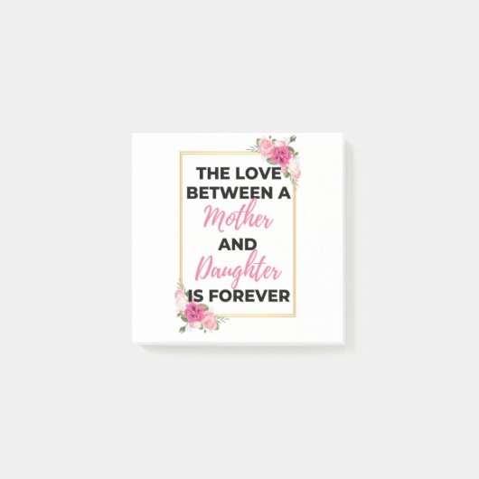 De liefde tussen een moeder en dochter is voor alt post-it® notes (Voorkant)