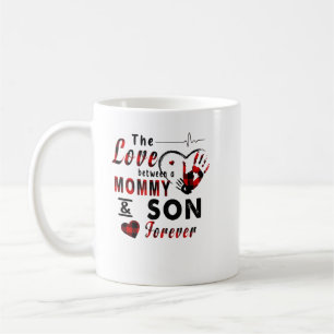 De liefde tussen een shirt van mama en zoon koffiemok
