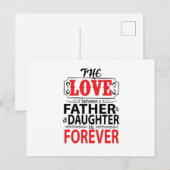 De liefde tussen een vader en dochter briefkaart (Voorkant / Achterkant)