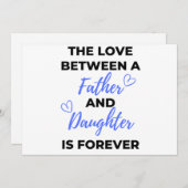 De liefde tussen een vader en dochter is ee feestdagenkaart (Voorkant / Achterkant)
