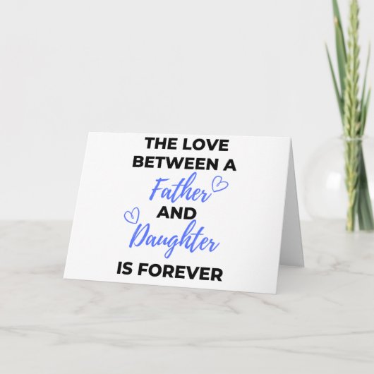 De liefde tussen een vader en dochter is kaart (Voorkant)