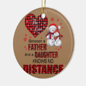 De liefde tussen een vader en een dochter weet nee keramisch ornament (Links)