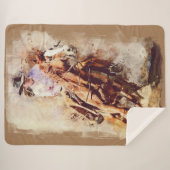 De liefde tussen een vrouw en haar paard sherpa deken (Voorkant (horizontaal))