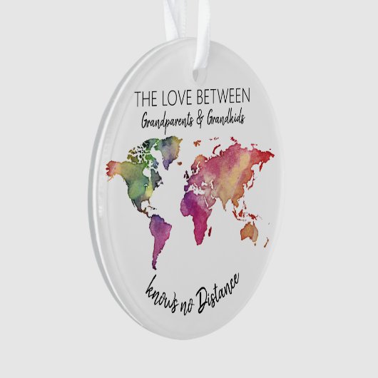 de liefde tussen grootouders en kleinkinderen ornament (voorkant)