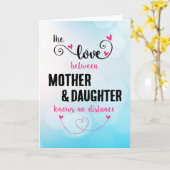 De liefde tussen moeder en dochter afstand kaart (Gele Bloem)