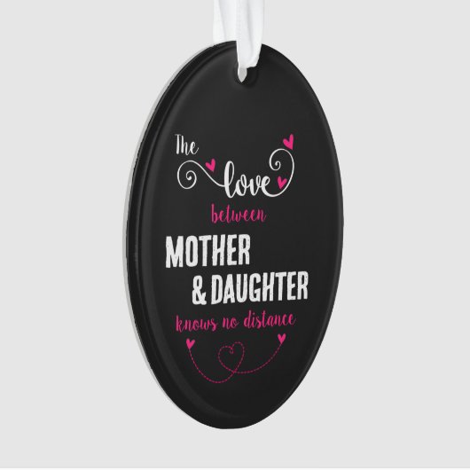 De liefde tussen moeder en dochter afstand ornament (voorkant)