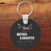 De liefde tussen moeder en dochter afstand sleutelhanger (Voorkant)
