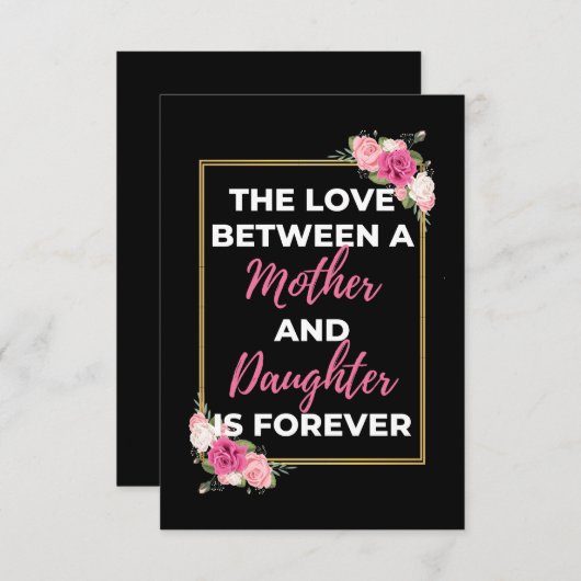 De liefde tussen moeder en dochter is altijd bedankkaart (Voorkant / Achterkant)