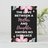 De liefde tussen moeder en dochter kent bedankkaart (Staand voorkant)