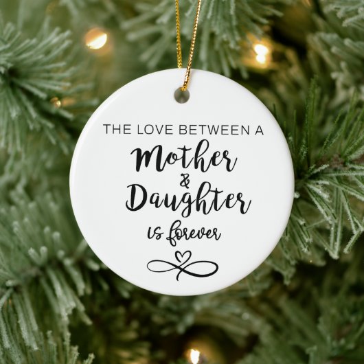 De liefde tussen moeder en dochter keramisch ornament (Boom)