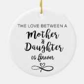 De liefde tussen moeder en dochter keramisch ornament (Achterkant)