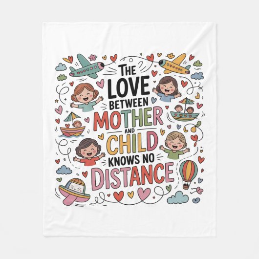 De Liefde Tussen Moeder En Kind Fleece Deken (Voorkant)