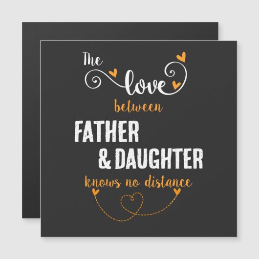De liefde tussen vader en dochter afstand (Voorkant / Achterkant)