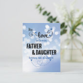 De liefde tussen vader en dochter afstand briefkaart (Staand voorkant)