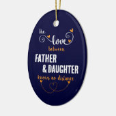 De liefde tussen vader en dochter afstand keramisch ornament (Links)