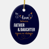 De liefde tussen vader en dochter afstand keramisch ornament (Voorkant)