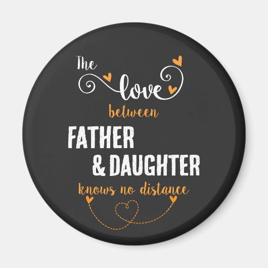 De liefde tussen vader en dochter afstand magneet (Voorkant)