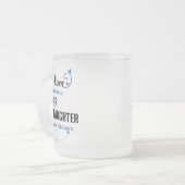 De liefde tussen vader en dochter afstand matglas koffiemok (Voorkant links)