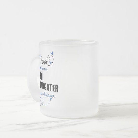 De liefde tussen vader en dochter afstand matglas koffiemok (Voorkant links)