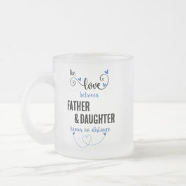 De liefde tussen vader en dochter afstand matglas koffiemok