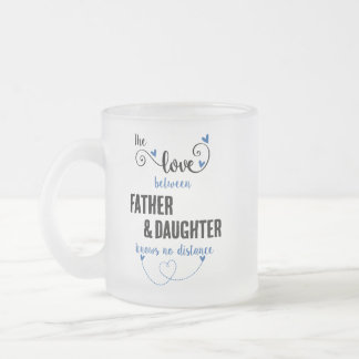 De liefde tussen vader en dochter afstand matglas koffiemok