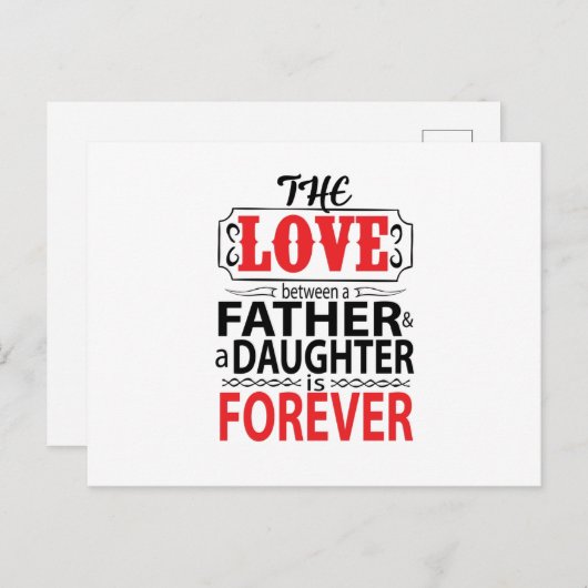De liefde tussen vader en dochter briefkaart (Voorkant / Achterkant)