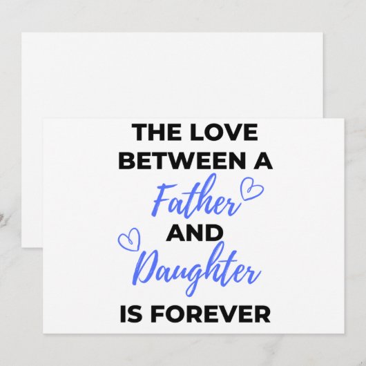 De liefde tussen vader en dochter is bl feestdagenkaart (Voorkant / Achterkant)