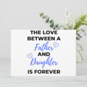 De liefde tussen vader en dochter is bl feestdagenkaart (Staand voorkant)