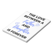 De liefde tussen vader en dochter is bl notitieblok (Linkerzijde)