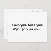 De liefde u, Misser u, wil u kussen… Briefkaart (Voorkant / Achterkant)