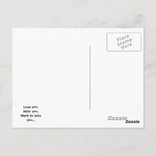 De liefde u, Misser u, wil u kussen… Briefkaart (Achterkant)
