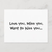 De liefde u, Misser u, wil u kussen… Briefkaart (Voorkant)