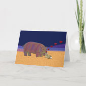 De Liefde Valentijn van het nijlpaard en van het Feestdagen Kaart (Voorkant)