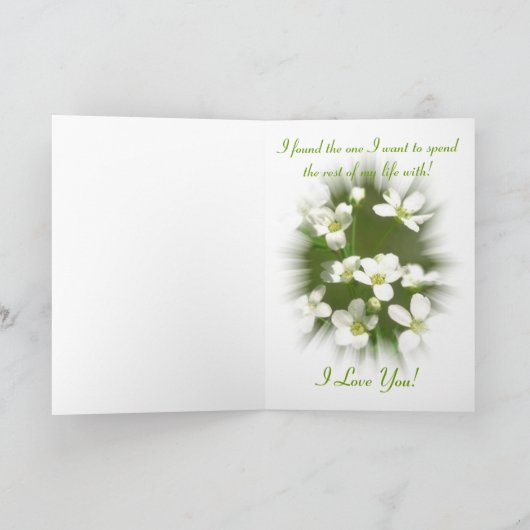 De Liefde van bloemen Kaart (Binnen)