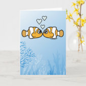 De Liefde van Clownfish Kaart (Gele Bloem)