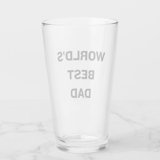 De liefde van de beste vader van de wereld glas (Achterkant)