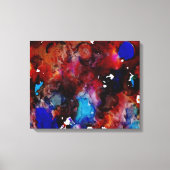 De liefde van de blauwe inkt canvas afdruk (Voorkant)